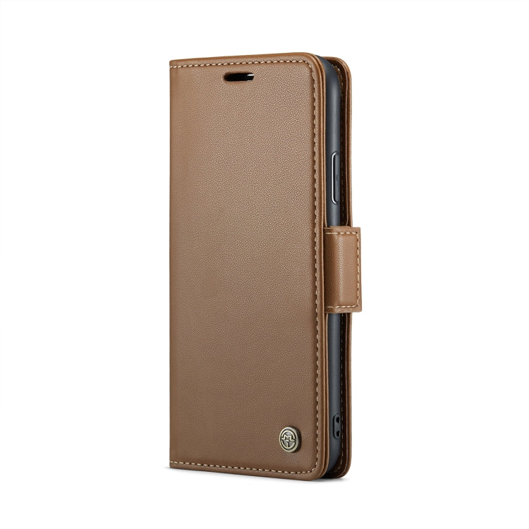 For iPhone 11 Pro Max CaseMe 023 Butterfly Buckle Litchi Texture RFID Anti-theft Leather Phone Case(Brown) - iPhone 11 Pro Max Cases by CaseMe | Online Shopping UK | buy2fix