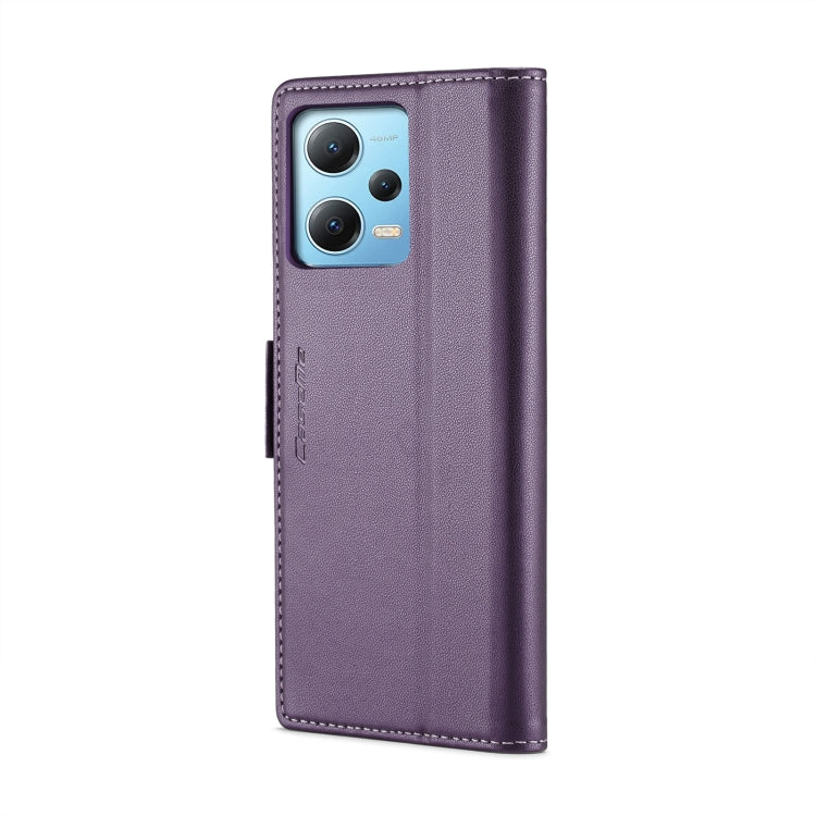 For Xiaomi Poco X5 5G/Redmi Note 12 5G Global CaseMe 023 Butterfly Buckle Litchi Texture RFID Anti-theft Leather Phone Case(Pearly Purple) - Xiaomi Cases by CaseMe | Online Shopping UK | buy2fix