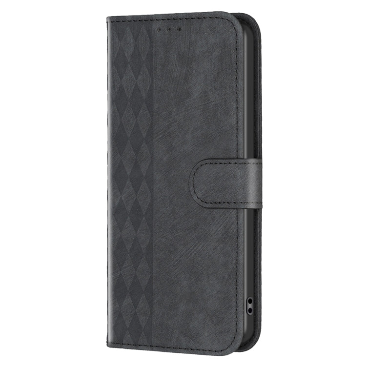 For Xiaomi Redmi A1 / A1+ Plaid Embossed Leather Phone Case(Black) - Xiaomi Cases by buy2fix | Online Shopping UK | buy2fix