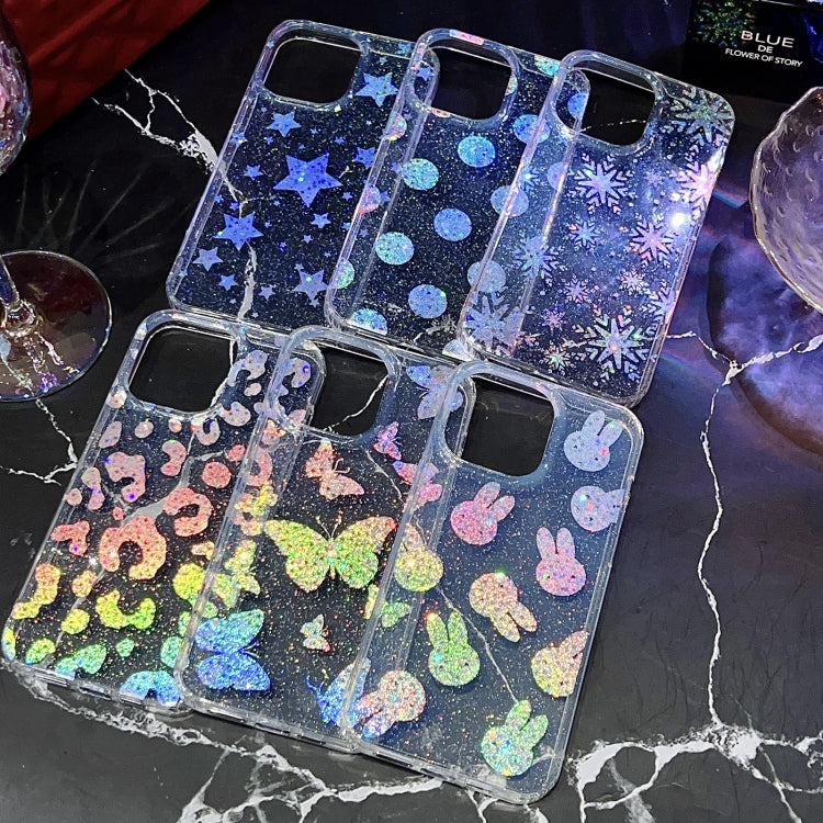 For iPhone 11 Little Star Series Glitter Powder TPU Phone Case(Butterflies) - iPhone 11 Cases by buy2fix | Online Shopping UK | buy2fix