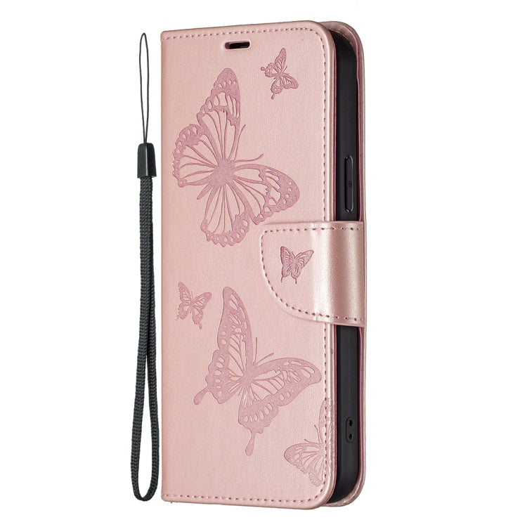 For Xiaomi Civi 3 5G Two Butterflies Embossing Leather Phone Case(Rose Gold) - Xiaomi Cases by buy2fix | Online Shopping UK | buy2fix