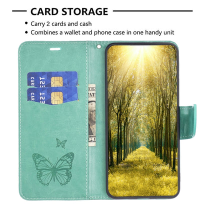 For Xiaomi Civi 3 5G Two Butterflies Embossing Leather Phone Case(Green) - Xiaomi Cases by buy2fix | Online Shopping UK | buy2fix