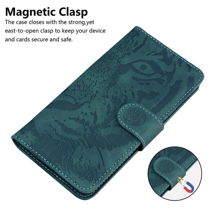 For Infinix Note 30 Tiger Embossing Pattern Flip Leather Phone Case(Green) - Infinix Cases by buy2fix | Online Shopping UK | buy2fix