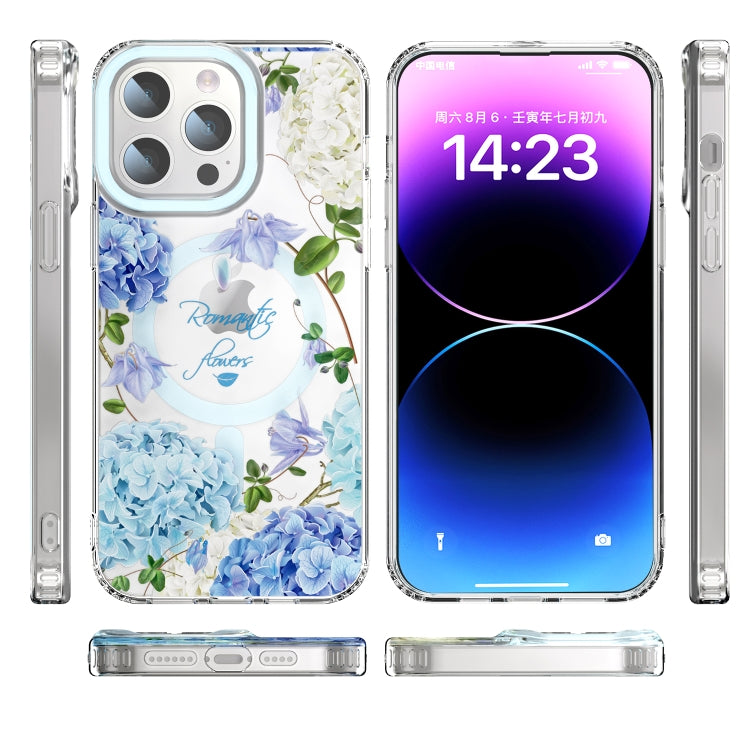 For iPhone 14 Pro MagSafe Magnetic TPU Phone Case(Small Floral) - iPhone 14 Pro Cases by buy2fix | Online Shopping UK | buy2fix