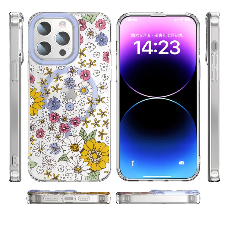 For iPhone 14 MagSafe Magnetic TPU Phone Case(Little Flower) - iPhone 14 Cases by buy2fix | Online Shopping UK | buy2fix