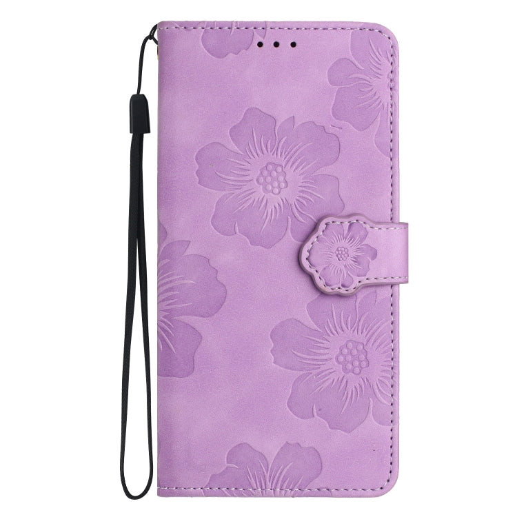 For Xiaomi 13 Flower Embossing Pattern Leather Phone Case(Purple) - 13 Cases by buy2fix | Online Shopping UK | buy2fix