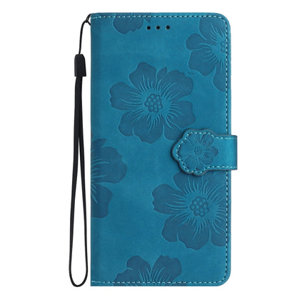 For Xiaomi Redmi Note 11 4G Global / Note 11S Flower Embossing Pattern Leather Phone Case(Blue) - Xiaomi Cases by buy2fix | Online Shopping UK | buy2fix