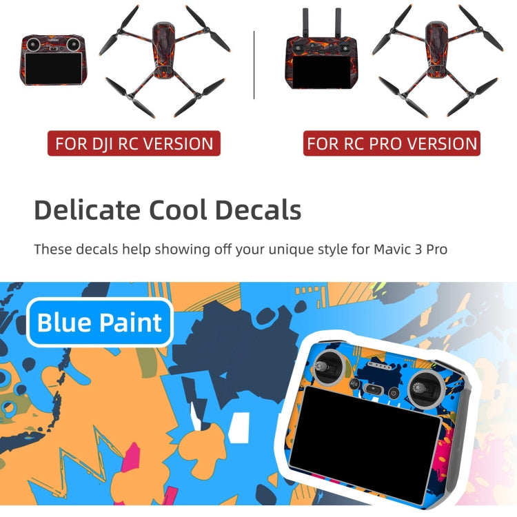 For DJI Mavic 3 Pro / RC Pro Sunnylife Drone Body Remote Control Decorative Stickers Set(Colorful Sea Blue) - Stickers by Sunnylife | Online Shopping UK | buy2fix