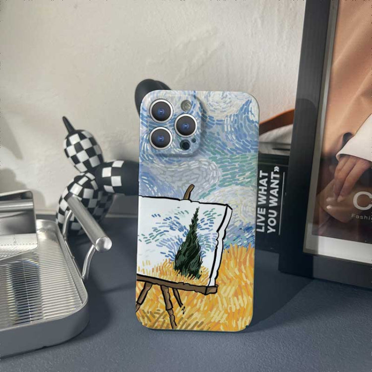 For iPhone 11 Precise Hole Oil Painting Pattern PC Phone Case(Landscape Painting) - iPhone 11 Cases by buy2fix | Online Shopping UK | buy2fix