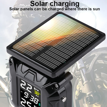 M9 Color Screen Motorcycle Solar Wireless Tire Pressure Monitor With Handbar Mount - Electrical System by buy2fix | Online Shopping UK | buy2fix