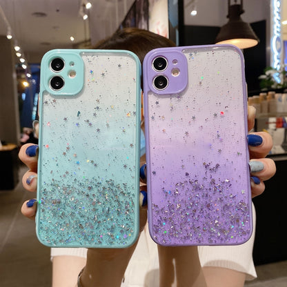 For iPhone 13 Pro Max Starry Gradient Glitter Powder TPU Phone Case(Black) - iPhone 13 Pro Max Cases by buy2fix | Online Shopping UK | buy2fix