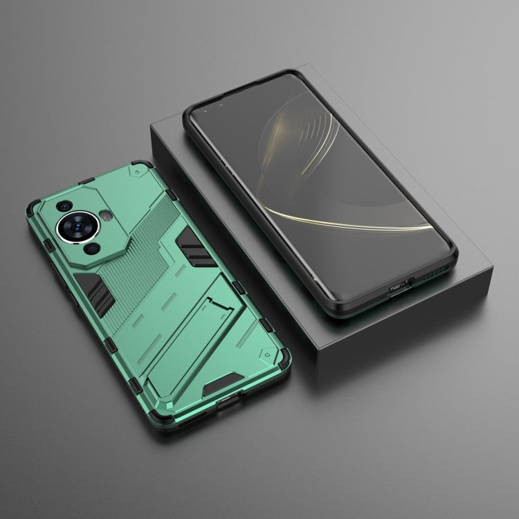 For Huawei nova 11 Pro 4G Punk Armor 2 in 1 PC + TPU Phone Case with Holder(Green) - Huawei Cases by buy2fix | Online Shopping UK | buy2fix