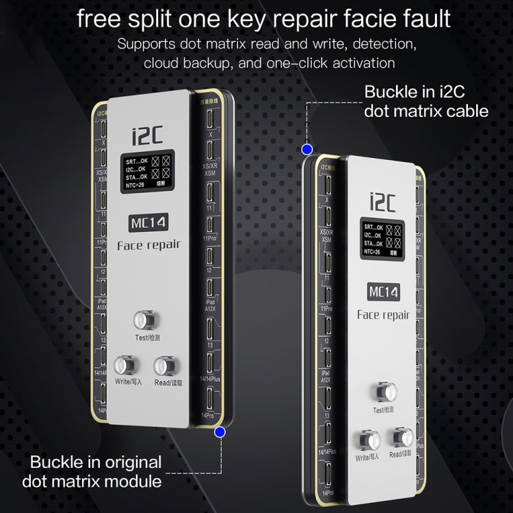 i2C MC14 Dot Matrix Repair Instrument for iPhone X to 14Pro Max / iPad Pro 3 / 4 Series - Repair Programmer by buy2fix | Online Shopping UK | buy2fix