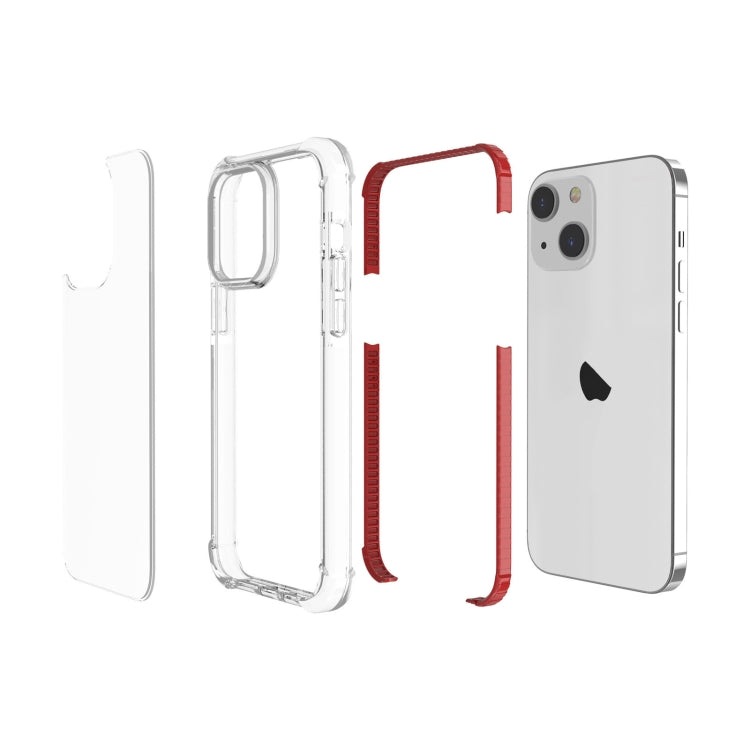 For iPhone 15 Plus Four-corner Shockproof TPU + Acrylic Phone Case(Red) - iPhone 15 Plus Cases by buy2fix | Online Shopping UK | buy2fix