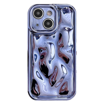 For iPhone 13 Electroplating Meteorite Texture TPU Phone Case(Blue) - iPhone 13 Cases by buy2fix | Online Shopping UK | buy2fix