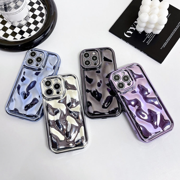 For iPhone 12 Pro Max Electroplating Meteorite Texture TPU Phone Case(Blue) - iPhone 12 Pro Max Cases by buy2fix | Online Shopping UK | buy2fix