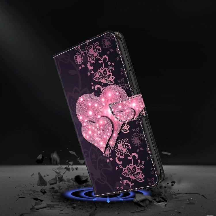 For Xiaomi Redmi 9A Crystal 3D Shockproof Protective Leather Phone Case(Lace Love) - Xiaomi Cases by buy2fix | Online Shopping UK | buy2fix