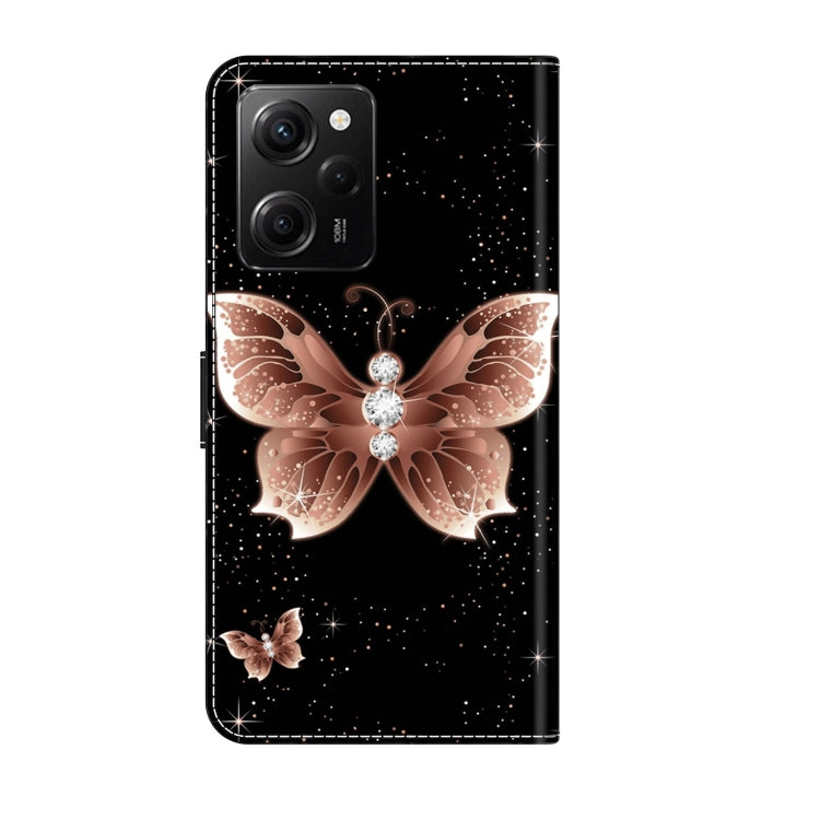 For Xiaomi Redmi Note 12 Pro Global Crystal 3D Shockproof Protective Leather Phone Case(Pink Diamond Butterfly) - Xiaomi Cases by buy2fix | Online Shopping UK | buy2fix