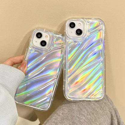 For iPhone SE 2022 /2020 / 8 / 7 Laser Sequin Waves TPU Phone Case(Transparent) - iPhone SE 2022 / 2020 / 8 / 7 Cases by buy2fix | Online Shopping UK | buy2fix