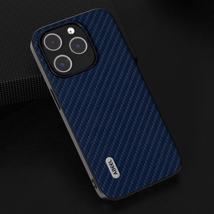 For iPhone 14 Pro Max ABEEL Carbon Fiber Texture Protective Phone Case(Dark Blue) - iPhone 14 Pro Max Cases by buy2fix | Online Shopping UK | buy2fix