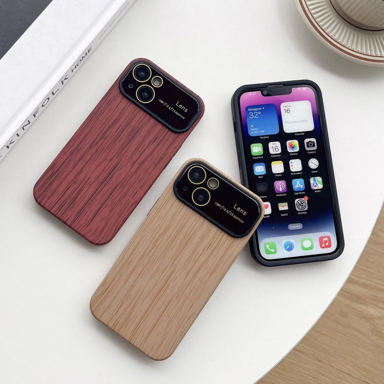 For iPhone X / XS Wood Grain TPU Phone Case with Lens Film(Grey) - More iPhone Cases by buy2fix | Online Shopping UK | buy2fix