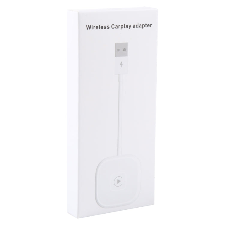 USB + USB-C / Type-C Wired to Wireless Carplay Adapter for iPhone(White) - Bluetooth Adapters by buy2fix | Online Shopping UK | buy2fix