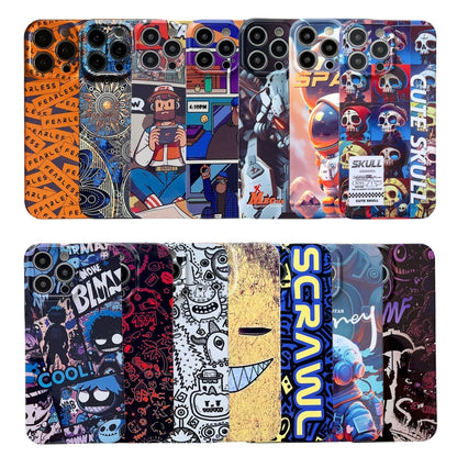 For iPhone 14 Plus Painted Pattern Precise Hole PC Phone Case(Working Uncle) - iPhone 14 Plus Cases by buy2fix | Online Shopping UK | buy2fix