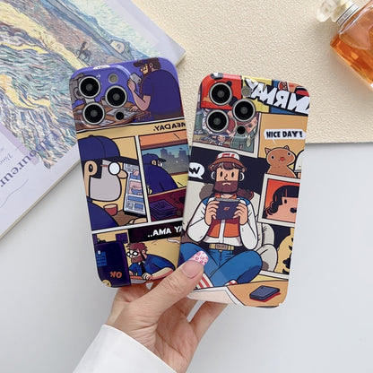 For iPhone 15 Pro Max Painted Pattern Precise Hole PC Phone Case(Block Monster) - iPhone 15 Pro Max Cases by buy2fix | Online Shopping UK | buy2fix