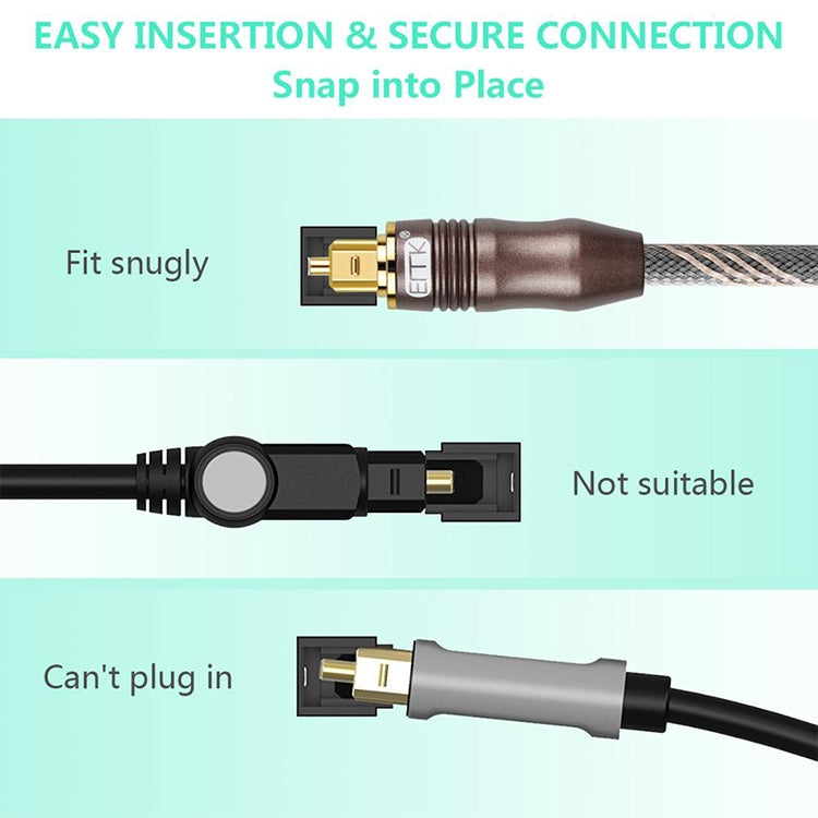 3m EMK OD6.0mm Toslink Square Port to Square Port TV Digital Audio Optical Fiber Connecting Cable - Audio Optical Cables by EMK | Online Shopping UK | buy2fix