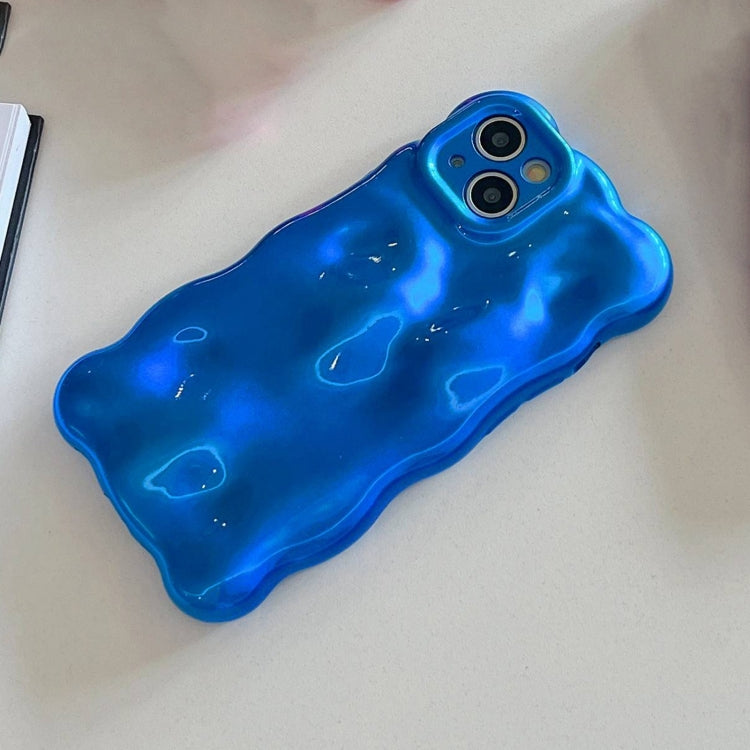 For iPhone 15 Pro Max Wave Bubbles TPU Phone Case(Blue) - iPhone 15 Pro Max Cases by buy2fix | Online Shopping UK | buy2fix