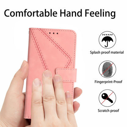 For Honor 90 Lite Stitching Embossed Leather Phone Case(Pink) - Honor Cases by buy2fix | Online Shopping UK | buy2fix