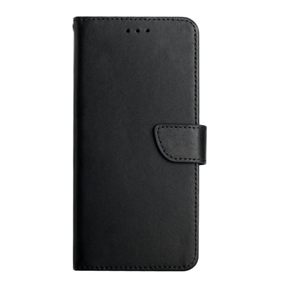 For Samsung Galaxy A25 5G HT02 Genuine Leather Fingerprint-proof Flip Phone Case(Black) - Galaxy Phone Cases by buy2fix | Online Shopping UK | buy2fix