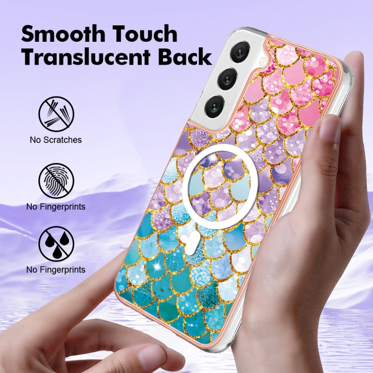 For Samsung Galaxy S23+ 5G Marble Pattern Dual-side IMD Magsafe TPU Phone Case(Colorful Scales) - Galaxy S23+ 5G Cases by buy2fix | Online Shopping UK | buy2fix