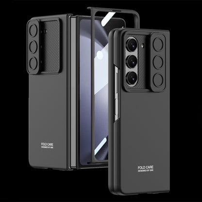 For Samsung Galaxy Z Fold5 GKK Integrated Ultra-thin Sliding Camshield Flip Phone Case(Black) - Galaxy Z Fold5 Cases by GKK | Online Shopping UK | buy2fix