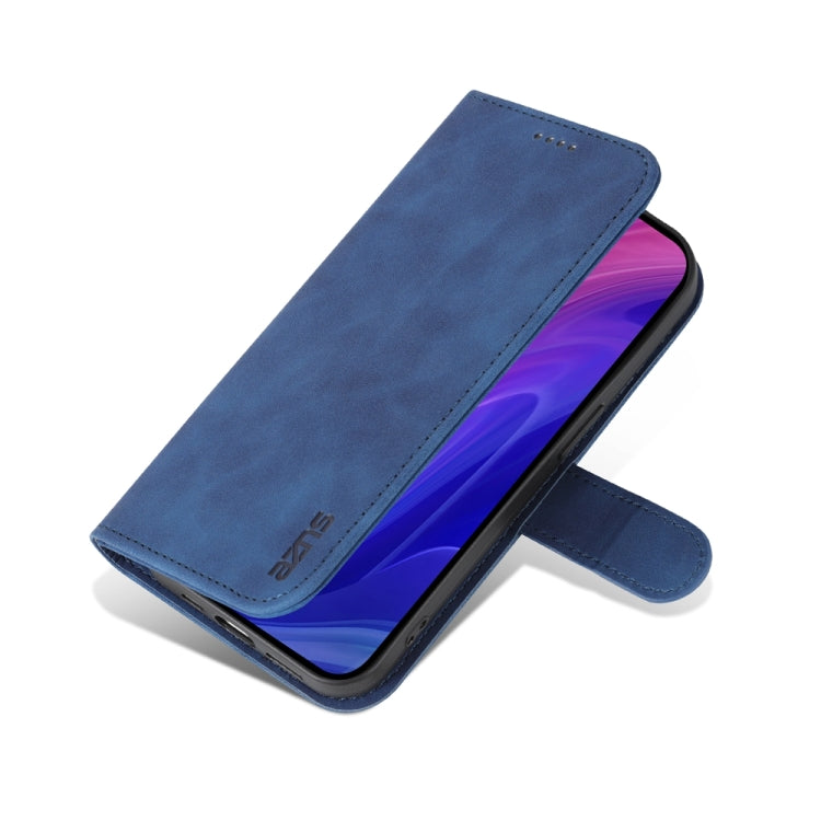 For iPhone 15 Pro Max AZNS Skin Feel Calf Texture Flip Leather Phone Case(Blue) - iPhone 15 Pro Max Cases by AZNS | Online Shopping UK | buy2fix