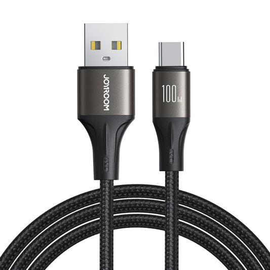 JOYROOM SA25-AC6 100W USB to USB-C/Type-C Fast Charge Data Cable, Length:1.2m(Black) - USB-C & Type-C Cable by JOYROOM | Online Shopping UK | buy2fix