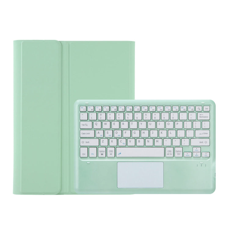 A810B-A For Samsung Galaxy Tab S9+ Touch Pad Detachable Bluetooth Keyboard Leather Tablet Case(Mint Green) - Samsung Keyboard by buy2fix | Online Shopping UK | buy2fix