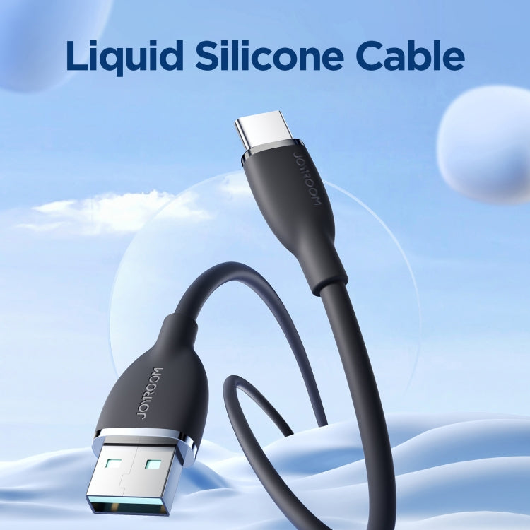 JOYROOM SA29-AC3 3A USB to USB-C/Type-C Liquid Silicone Fast Charging Data Cable, Length: 1.2m(Black) - USB-C & Type-C Cable by JOYROOM | Online Shopping UK | buy2fix