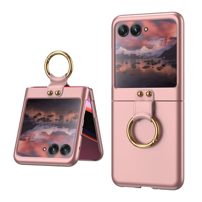 For Motorola Razr 40 Ultra GKK Ultra-thin PC Ring Holder Phone Case(Pink) - Motorola Cases by GKK | Online Shopping UK | buy2fix