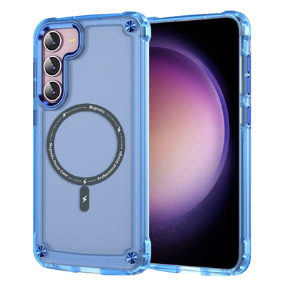 For Samsung Galaxy S22+ 5G Skin Feel TPU + PC MagSafe Magnetic Phone Case(Transparent Blue) - Galaxy S22+ 5G Cases by buy2fix | Online Shopping UK | buy2fix