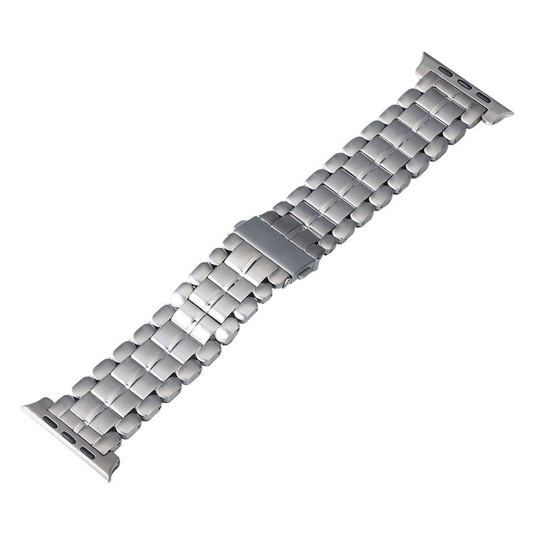 For Apple Watch SE 44mm Five Beads Titanium Steel Watch Band(Silver) - Watch Bands by buy2fix | Online Shopping UK | buy2fix