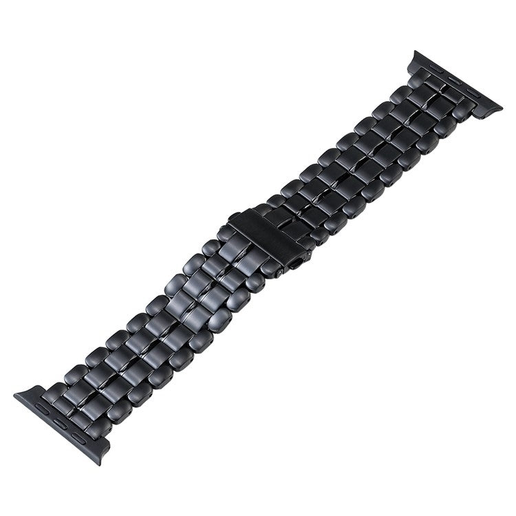For Apple Watch SE 2023 44mm Five Beads Titanium Steel Watch Band(Black) - Watch Bands by buy2fix | Online Shopping UK | buy2fix