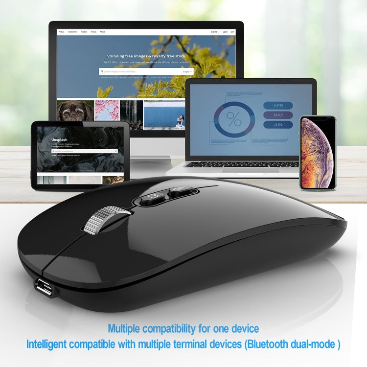 HXSJ M103 1600DPI 2.4GHz Wireless Rechargeable Mouse(Grey) - Wireless Mice by HXSJ | Online Shopping UK | buy2fix