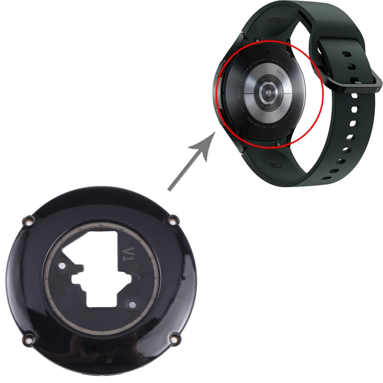 Original Rear Housing Cover For Samsung Galaxy Watch4 44mm SM-R870(Black) - For Samsung by buy2fix | Online Shopping UK | buy2fix