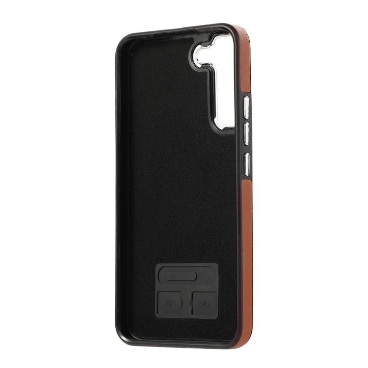 For Samsung Galaxy S23+ 5G Side Leather Magsafe Phone Case(Brown) - Galaxy S23+ 5G Cases by buy2fix | Online Shopping UK | buy2fix