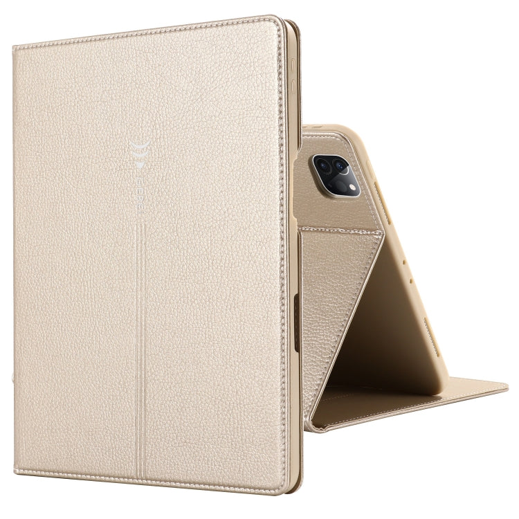 For iPad Pro 11 inch (2020) GEBEI PU+TPU Horizontal Flip Protective Tablet Case with Holder & Card Slots(Gold) - iPad Pro 11 (2020) Cases by GEBEI | Online Shopping UK | buy2fix