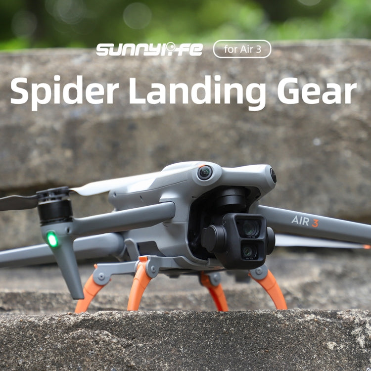 For DJI Air 3 Sunnylife LG664 Foldable Spider Landing Gear(Orange) - Landing Gear by Sunnylife | Online Shopping UK | buy2fix