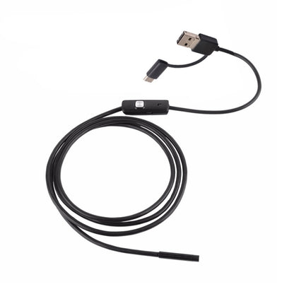 AN100 3 in 1 IP67 Waterproof USB-C / Type-C + Micro USB + USB HD Endoscope Hard Tube Inspection Camera for Parts of OTG Function Android Mobile Phone, with 6 LEDs, Lens Diameter:5.5mm(Length: 1m) - Consumer Electronics by buy2fix | Online Shopping UK | buy2fix