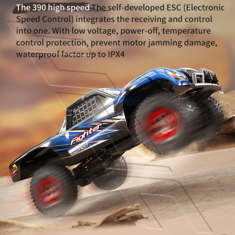 JJR/C Q39C 2.4G Four-wheel Drive High-speed Climbing Carbon Brush Motor RC Desert Off-Road Truck(Red) - RC Cars by JJR/C | Online Shopping UK | buy2fix