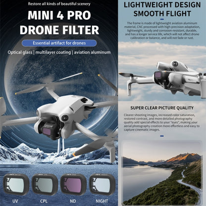 For DJI Mini 4 Pro JSR KB Series Drone Camera Lens Filter, Filter:CPL - Mavic Lens Filter by JSR | Online Shopping UK | buy2fix